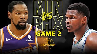 Minnesota Timberwolves vs Phoenix Suns Game 2 Full Highlights  2024 WCR1  FreeDawkins [upl. by Marylou788]