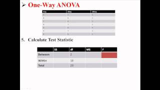 OneWay ANOVA [upl. by Leverick]