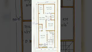 2050 house plan with vastu plan  north facing  20x50 house plan [upl. by Sumetra]