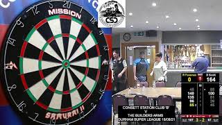 Consett Station Club Darts  Durham Super League  Consett Station B V The Builders Arms  18821 [upl. by Dian]