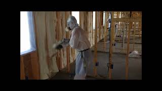 How to Install Spray Foam Insulation in a Custom Home [upl. by Lazaruk]