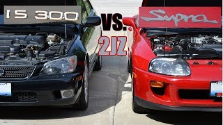 Lexus IS300 vs Toyota Supra  2JZ Comparison [upl. by Mischa]