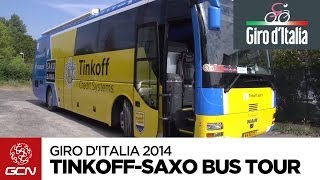 TinkoffSaxo Bus Tour  Giro DItalia 2014 [upl. by Argus]