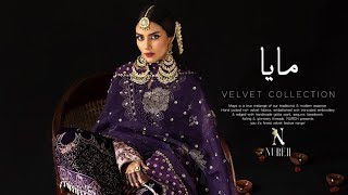 Nureh Maya Velvet Unstitched Collection 2023  Nureh Unstitched Luxury Velvet Collection 2023 [upl. by Jarnagin]