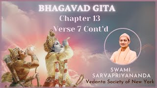 149 Bhagavad Gita Chapter 13 Verse 7 Contd I Swami Sarvapriyananda [upl. by Alicea]