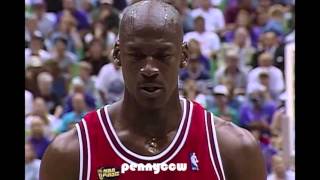 Michael Jordan last 3 minutes in his FINAL BULLS GAME vs Jazz 1998 [upl. by Enehpets]