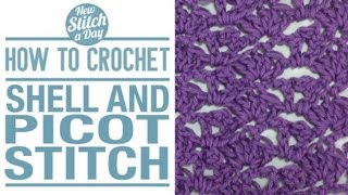 How to Crochet the Shell and Picot Stitch [upl. by Little681]