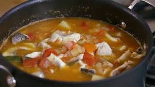 How to make a Greek Fish Stew with Jamie Olivers Tefal Hard Anodised Cookware [upl. by East762]