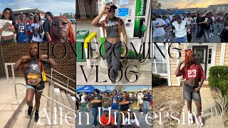 HOMECOMING VLOG ALLEN UNIVERSITY  tailgating parties basketball games amp more [upl. by Seka648]