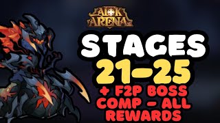 AFK ARENA  THE LOST SPIRE STAGES 2124  BOSS F2P TEAM [upl. by Schoenburg]