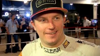 Kimi Raikkonen Interview after Abu Dhabi GP Win [upl. by Xever]