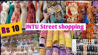 JNTU Street shopping kphb Street shopping Latest collectionStreet shoppingHyderabad Shopping [upl. by Moyer381]