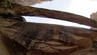 Canyoneering Moab Utah rappelling Morning Glory Arch [upl. by Penthea]