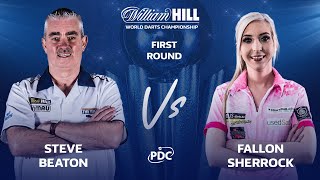 PDC World Darts Championship 2022 Round 1 Steve Beaton vs Fallon Sherrock 2021 12 19 HUN [upl. by Asseneg]