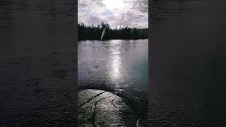 secluded lake in norway watersounds lake asmr rain [upl. by Dosi]