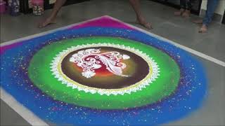 Creative Rangoli by Satish Thavi Galicha Rangoli designs [upl. by Enyleuqcaj]