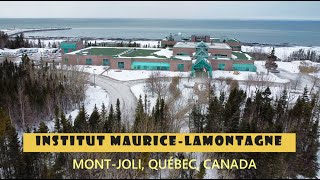 La Gaspésie  LINSTITUT MAURICELAMONTAGNE a vue de drone MontJoli Canada  17022024 [upl. by Hurlow510]