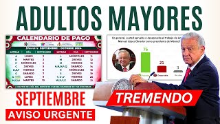 💥TREMENDO AVISO 22 SEPTIEMBRE🔔ADULTOS MAYORES PAGO A RECIBIR🔔 [upl. by Nilkoorb]