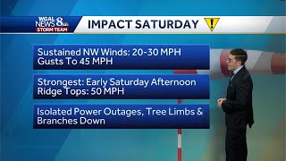 High winds could cause problems Saturday [upl. by Lacee]