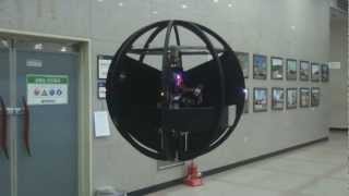 Spherical Flight Vehicle Flying ball Sphere drone Single rotor VTOL [upl. by Sachs]