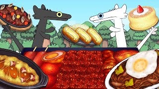 Toothless vs Light fury Random Mukbang Animation [upl. by Hightower177]