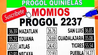 Momios Progol 2237  Progol Revancha 2237 Momios  Progol 2237 Momios  progol2237 [upl. by Gaudet]