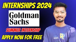 Goldman Sachs Internship  Internships for College Students  2025  2026 Students Eligible [upl. by Aivle]