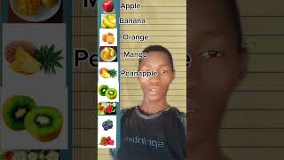 Fruit 🍑🍋‍🟩 in English abdoulenglish youtubeshorts fruit [upl. by Kwang]