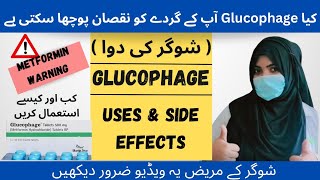 Glucophage tablet uses in urdu  istemal karne ka tarika  Glucophage could Damage your kidney [upl. by Jeremy]