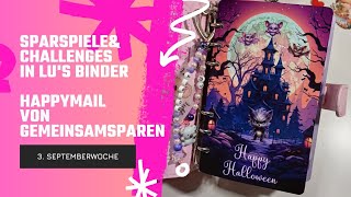 💜🐨💜Sparspiele amp Challenges  3 Septemberwoche  Happymail von Gemeinsamsparen  umschlagmethode [upl. by Aiclef960]