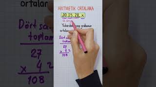 6SINIF🟢ARİTMETİK ORTALAMA📌Dört sayıdan verilmeyeni bulma✅️ ortalama arithmetic aritmetikortalama [upl. by Shelba]