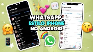 WHATSAPP ESTILO IPHONE IOS 16 NO ANDROID 🥳 NOVA ATUALIZAÇÃO [upl. by Pelpel828]