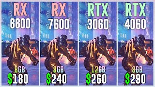 RX 6600 vs RX 7600 vs RTX 3060 vs RTX 4060  Test in 15 Games  Best GPUs Black Friday 2023 300 [upl. by Alenas236]