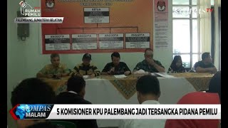 5 Komisioner KPU Palembang Jadi Tersangka Pidana Pemilu [upl. by Dahij]