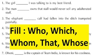 Relative Clause  Who Whom That Which Whose का प्रयोग  Cause in English Grammar [upl. by Gregory]