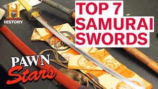 Pawn Stars TOP 7 SAMURAI SWORDS  History [upl. by Asnarepse204]