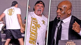 WOW John Fury LOSES IT w MIKE TYSON at Fury vs Ngannou Final Press conference in Saudi Arabia [upl. by Hardden]