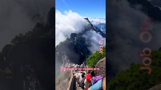 Amazing view of stairs high up in huangshan mountains in china [upl. by Lauri]