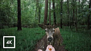 Relaxing Lush Forest Thunderstorm Walking in the Rain ASMR Nature Sounds for Sleep [upl. by Barncard]