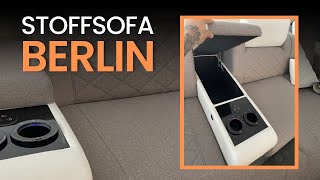 Stoffsofa mit großer Ottomane amp Multifunktionskonsole I Sofa Dreams Designermöbel smartfurniture [upl. by Chaffee]