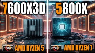 7600X3D vs 5800X Benchmarks  Gaming Benchmarks  Applications Tests [upl. by Nysilla695]