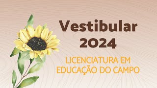 inscrições para o vestibular 2024 da LEC  licenciatura em Educação do Campo  UFVJM [upl. by Ora]