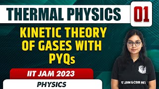 Kinetic Theory of Gases with PYQs Part 1  Thermal Physics 01  Physics  IIT JAM 2023 [upl. by Sabah]