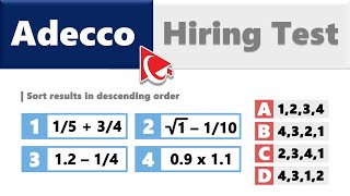 How To Pass Adecco Hiring Aptitude Test [upl. by Marleen]