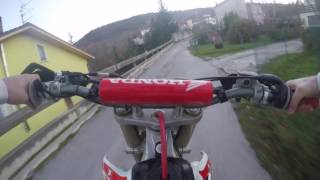 Honda CRF 250r 2008 wheelingtestgo pro hero4 [upl. by Leinehtan]