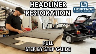 HOW TO RESTORE A CAR HEADLINER MK2 GOLF GTI headliner full stepbystep guide [upl. by Wendalyn]