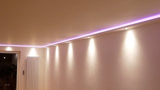 Lichtleisten Stuckleisten montieren einfach und schnell alle Tipps und Tricks DIY [upl. by Refinney]