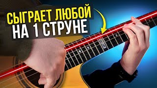 5 Простых и Красивых мелодий на ОДНОЙ СТРУНЕ которые сыграет каждый Гитара для новичков [upl. by Sindee]