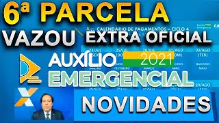 VAZOU 6ª PARCELA DO AUXÍLIO EMERGENCIAL 2021 PAGAMENTO EM DOBRO RESULTADO CONTESTAÇÃO DATAPREV [upl. by Etteuqaj]