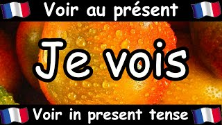 VOIR To See Conjugation Song  Present Tense  French Conjugation  Le Verbe VOIR [upl. by Anahsit]